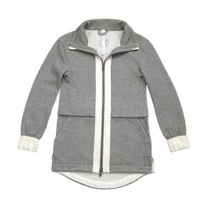 Lululemon Light As Warmth Jacket Size 2 Gray Sweater Mock Neck Fleece Full Zip